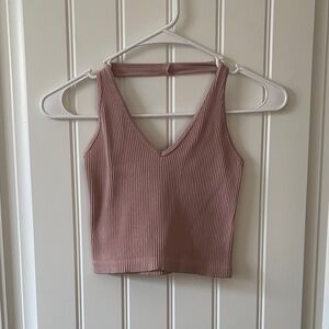 Ribbed Mauve Tank Top